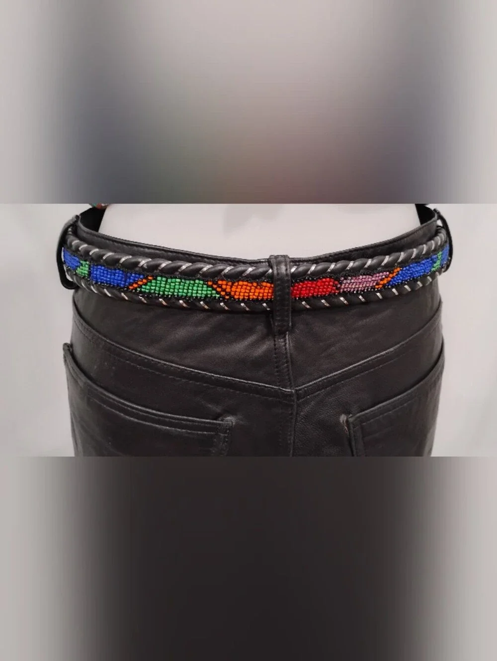 GAMMON SHIRE VINTAGE BEADED WESTERN BELT